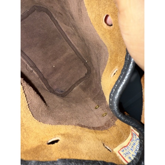 DOONEY & BOURKE TETON Tan Brown LEATHER DRAWSTRING BUCKET BAG VTG 90s READ - Picture 8 of 13